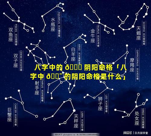 八字中的 🍀 阴阳命格「八字中 🐯 的阴阳命格是什么」